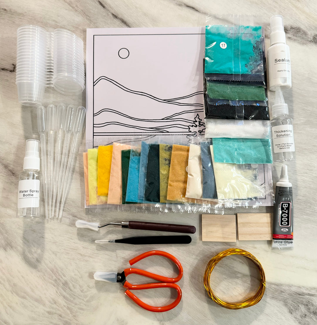 "Abstract Landscape" Cloisonné Craft Kit