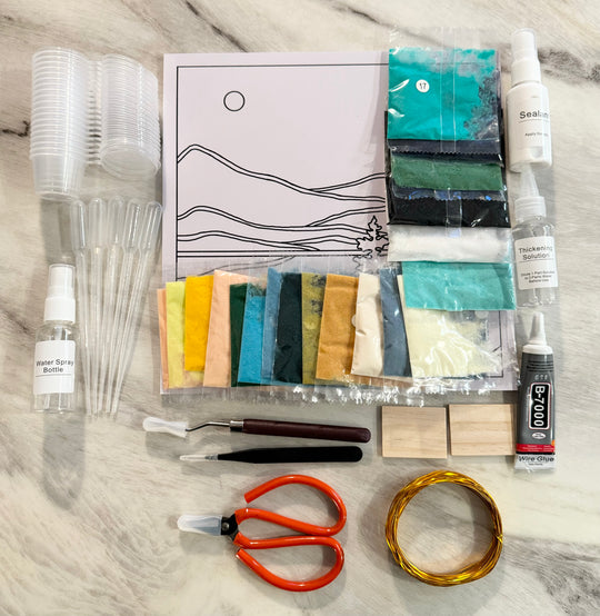 "Abstract Landscape" Cloisonné Craft Kit