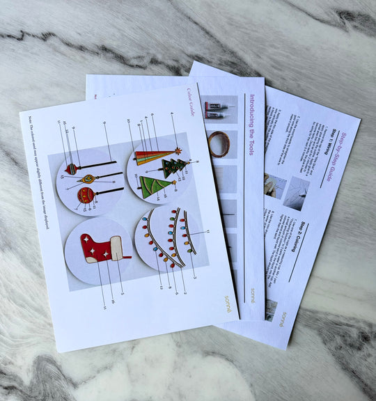 "Christmas Ornaments Set" Cloisonné Craft Kit