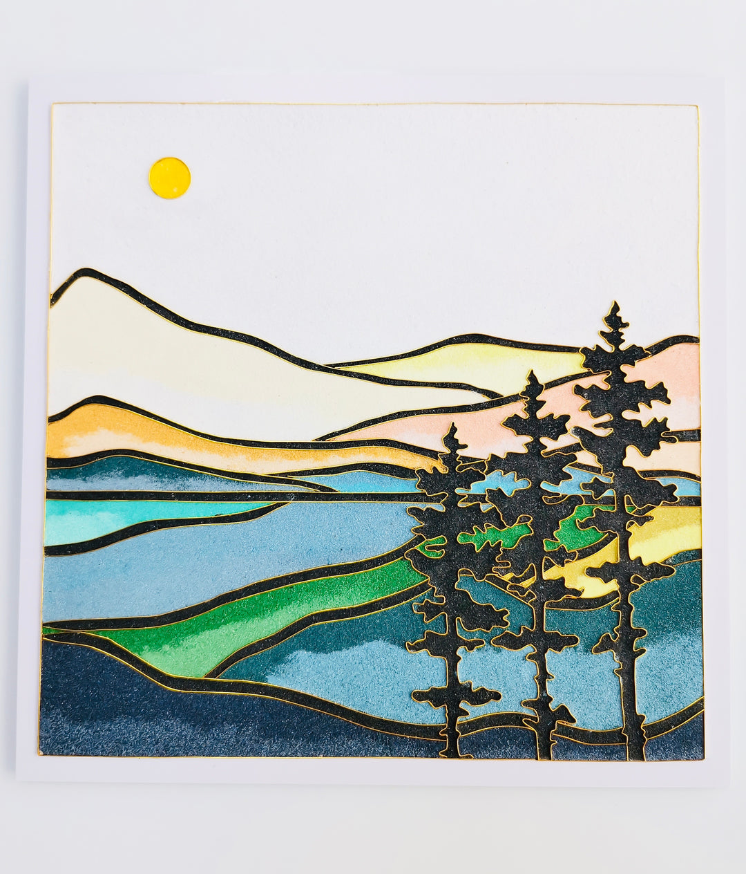 "Abstract Landscape" Cloisonné Craft Kit