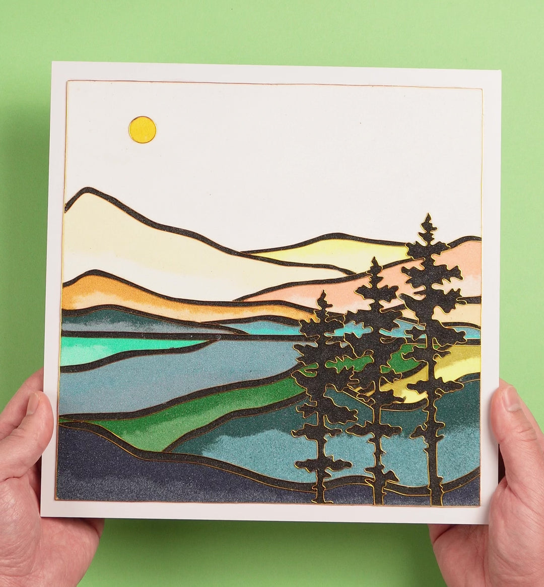 "Abstract Landscape" Cloisonné Craft Kit